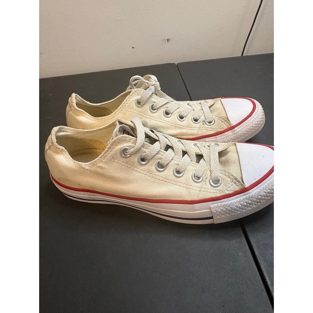 Converse Chuck Taylor All Star Low Top Off White Canvas Sneakers W7652 Womens 7‎